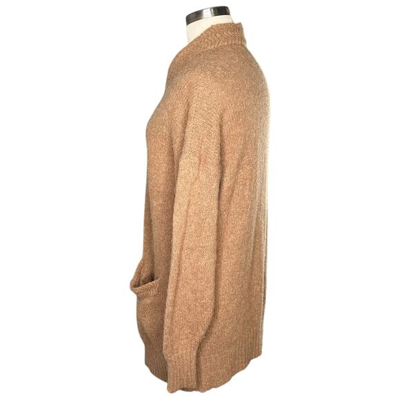 JENNI KAYNE Tan Brown Cottage Cardigan Sweater Women's Size XXS Oversized Knit - Picture 2 of 8
